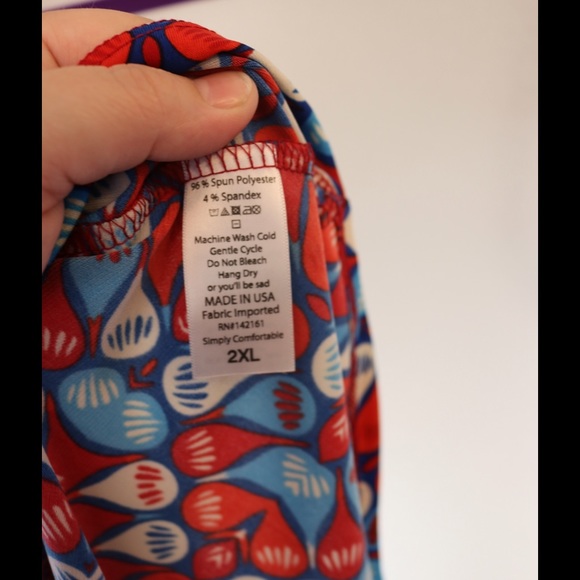 Lularoe Americana 2XL Azure Skirt - Picture 4 of 4