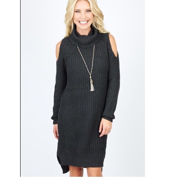 John + Jenn sweater dress with shoulder cutouts