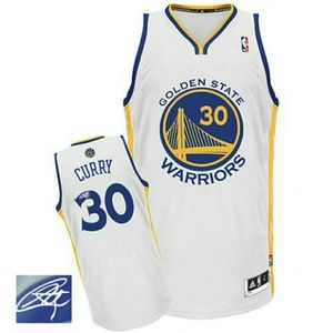 Youth Large Curry Swingman White Replica Jersey