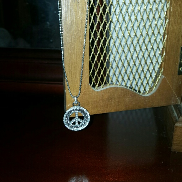 Lia Sophia Peace Sign Necklace