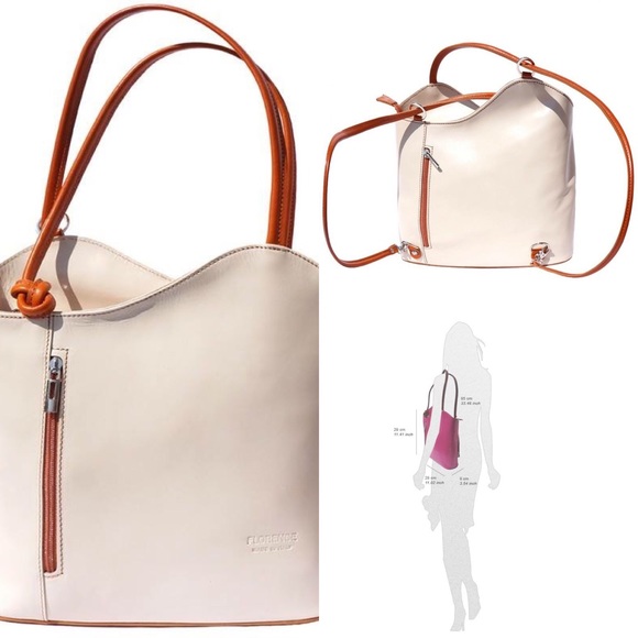 Convertible backpack and shoulder bag (leather) main image 3