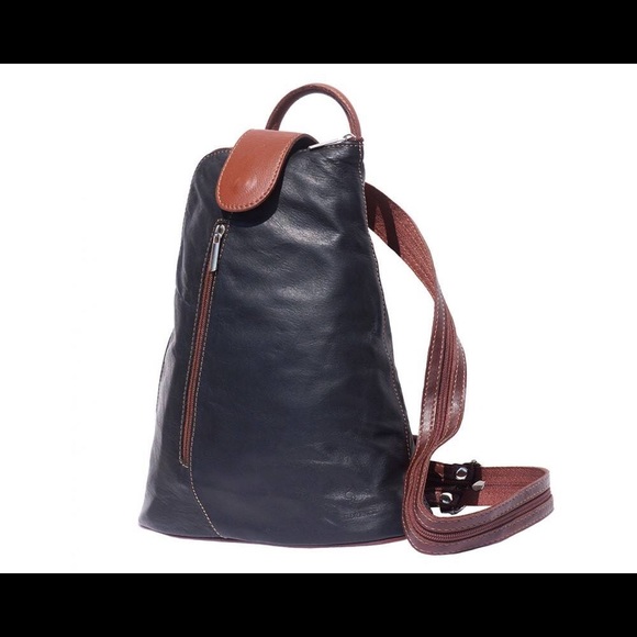 Convertible backpack and shoulder bag (leather)