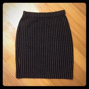 St. John Pinstripe Skirt