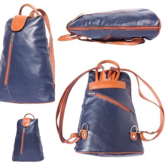Convertible backpack and shoulder bag (leather)