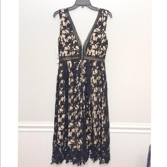 🆕NWT Aqua black lace dress SZ M - Picture 3 of 4