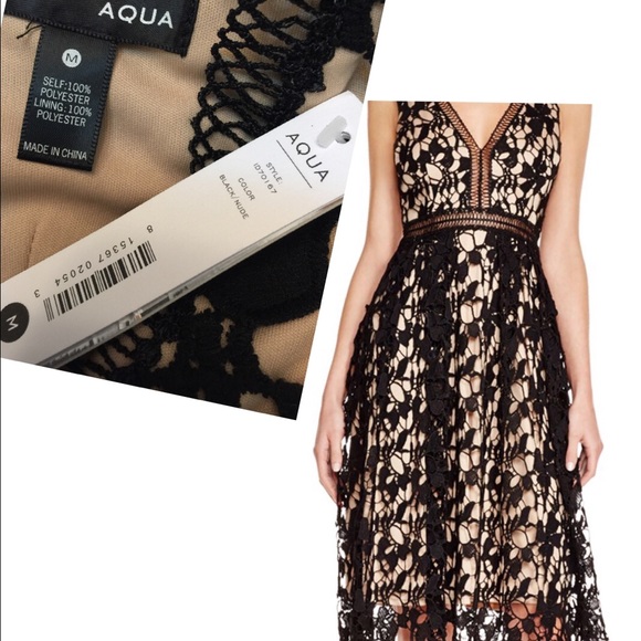 🆕NWT Aqua black lace dress SZ M - Picture 4 of 4