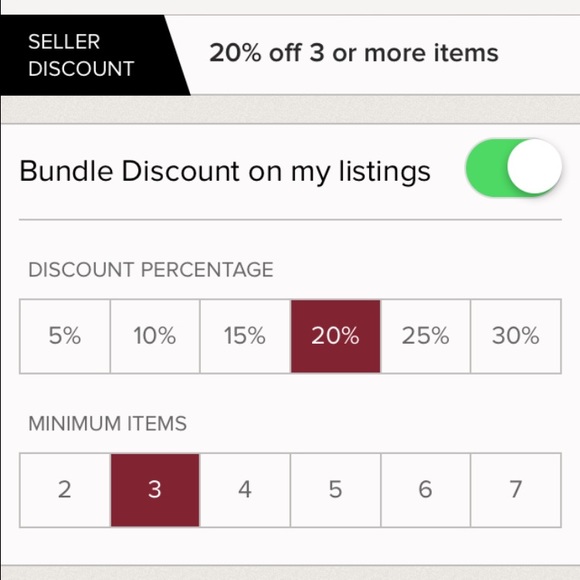 Seller discount