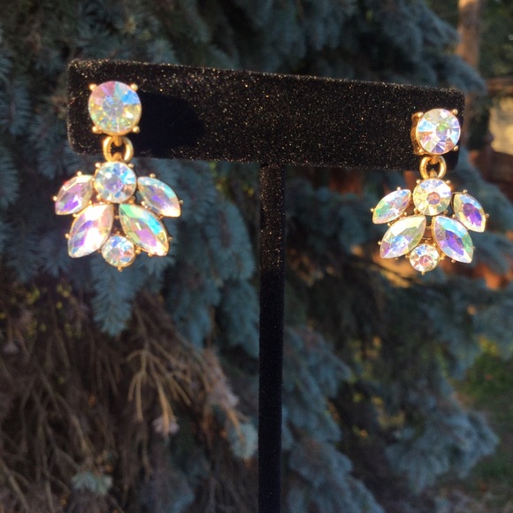 Sale J CREW IRIDESCENT CRYSTAL EARRINGS last pair - Picture 3 of 6