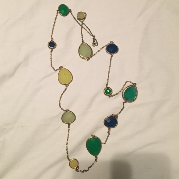 Long Multicolored Francesca necklace with gold