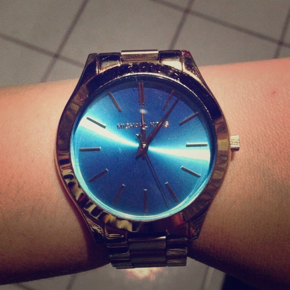 Turquoise and Gold Michael Kors watch - Picture 1 of 4