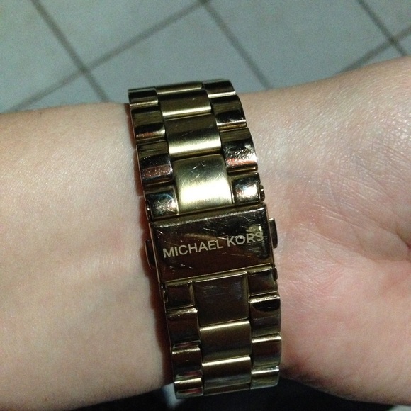 Turquoise and Gold Michael Kors watch - Picture 3 of 4