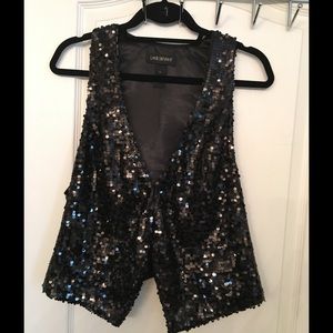 Black Sequined Vest/Waist Jacket