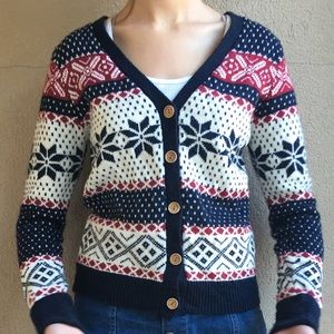 Cozy button up cardigan sweater.