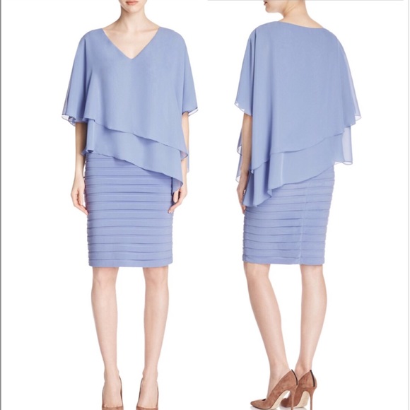 NWT Adrianna Papell Chiffon Overlay Dress SZ 8
