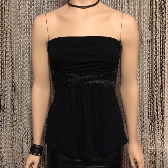Strapless top Embellished Black - Picture 2 of 4