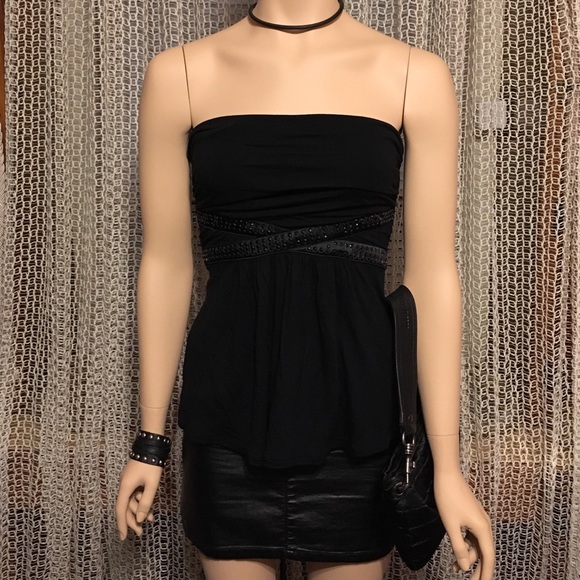 Strapless top Embellished Black - Picture 3 of 4