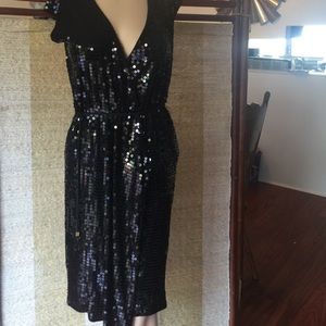 Michael Kors Sequined Wrap Dress
