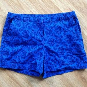 Cynthia Rowley Blue Print Shorts Sz 4 Cynthia Rowley Blue Print Shorts Sz 4