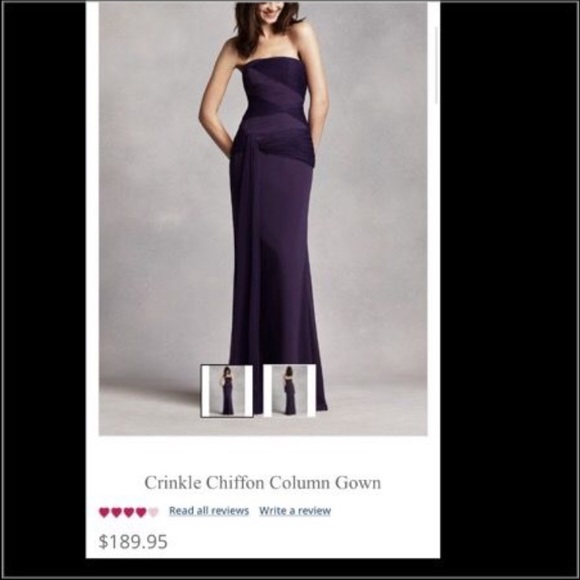 Strapless Violet Vera Wang Gown