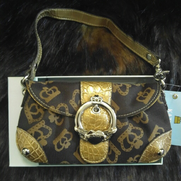 NEW! Kathy Van Zeeland Wristlet Purse Crown Design