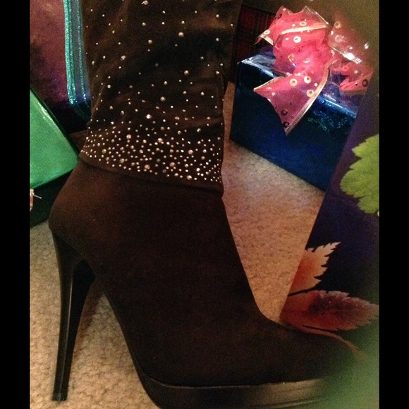 krafty honey brown suede leather knee high boots