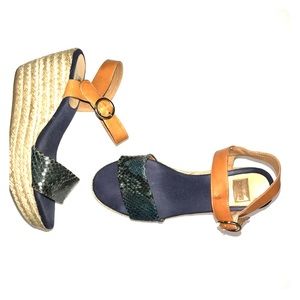 Kanna Sz 37 Made in Spain Espadrille Wedge Sandals