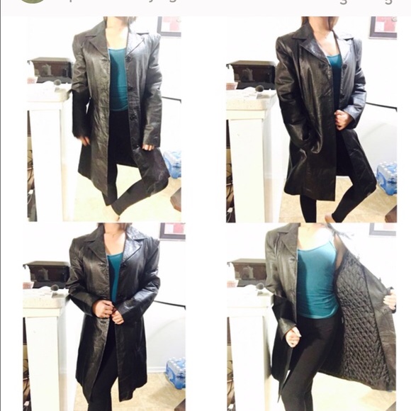 Black leather jacket