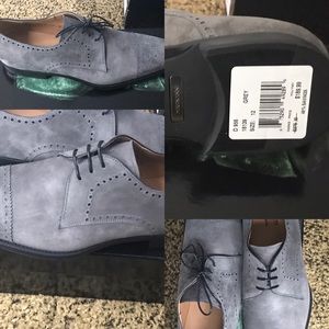 Grey Suede Magnanni, Size 12, Saks Exclusive.