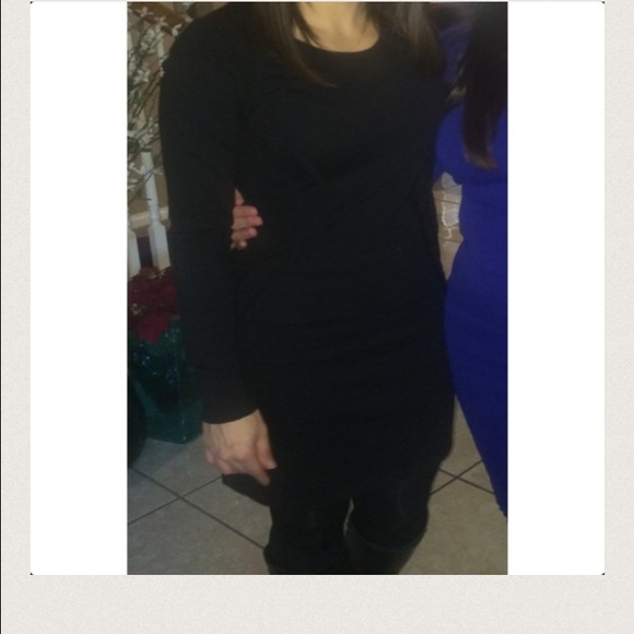 Like new Victoria's Secret Black Moto Sweaterdress