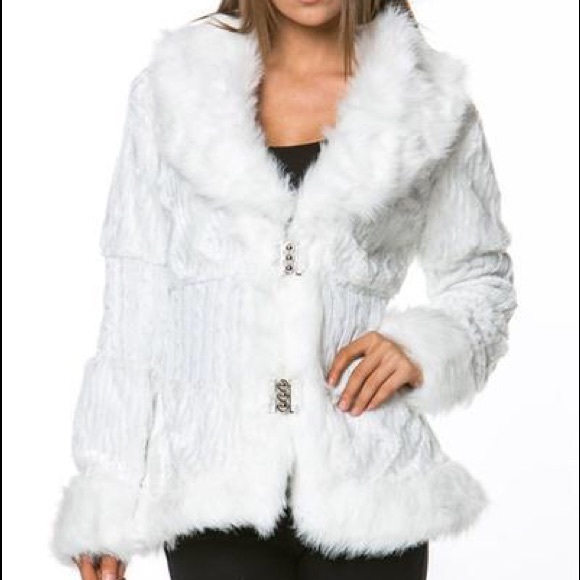 Winter White Sweater Jacket with Faux Fur Detail