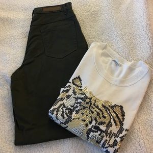 Vintage size 14 olive colored jeans 👖💚