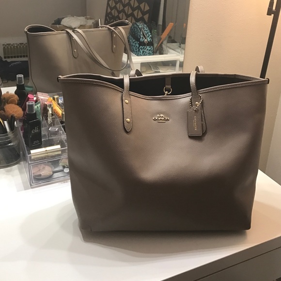 Tan Coach City Tote