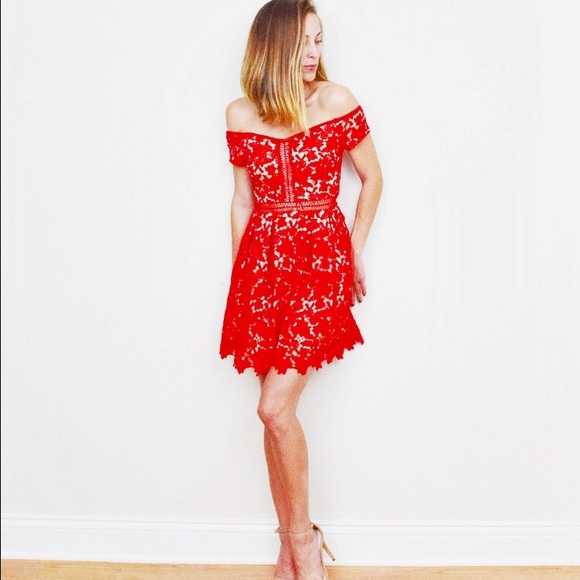 Red and nude lace dress worn once! Size XS!