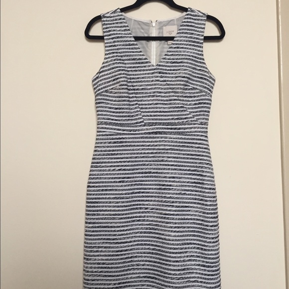J.Crew Suiting Striped Tweed Dress