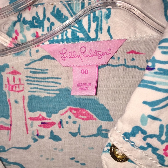 Lilly Pulitzer lighthouse button up shirt - Picture 2 of 2