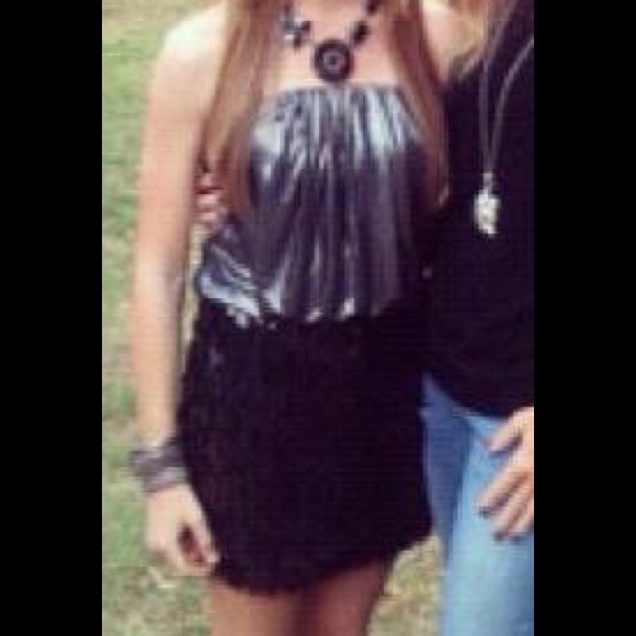 Silver and Black dress - Picture 2 of 2