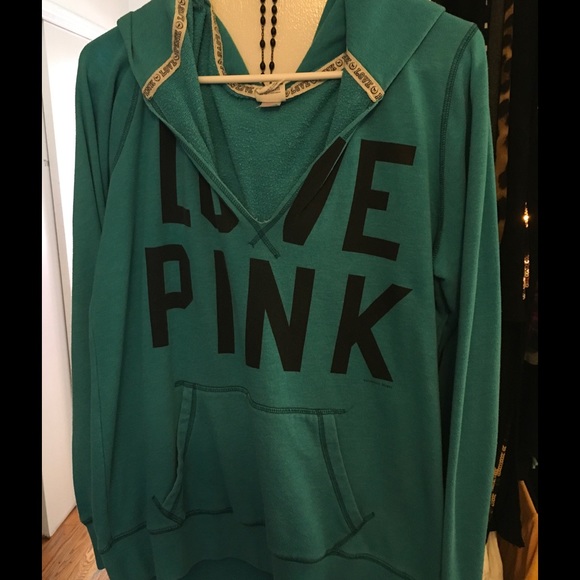 Victoria Secret PINK  aqua Sweatshirt large
