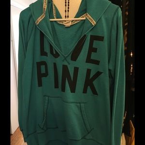 Victoria Secret PINK aqua Sweatshirt large