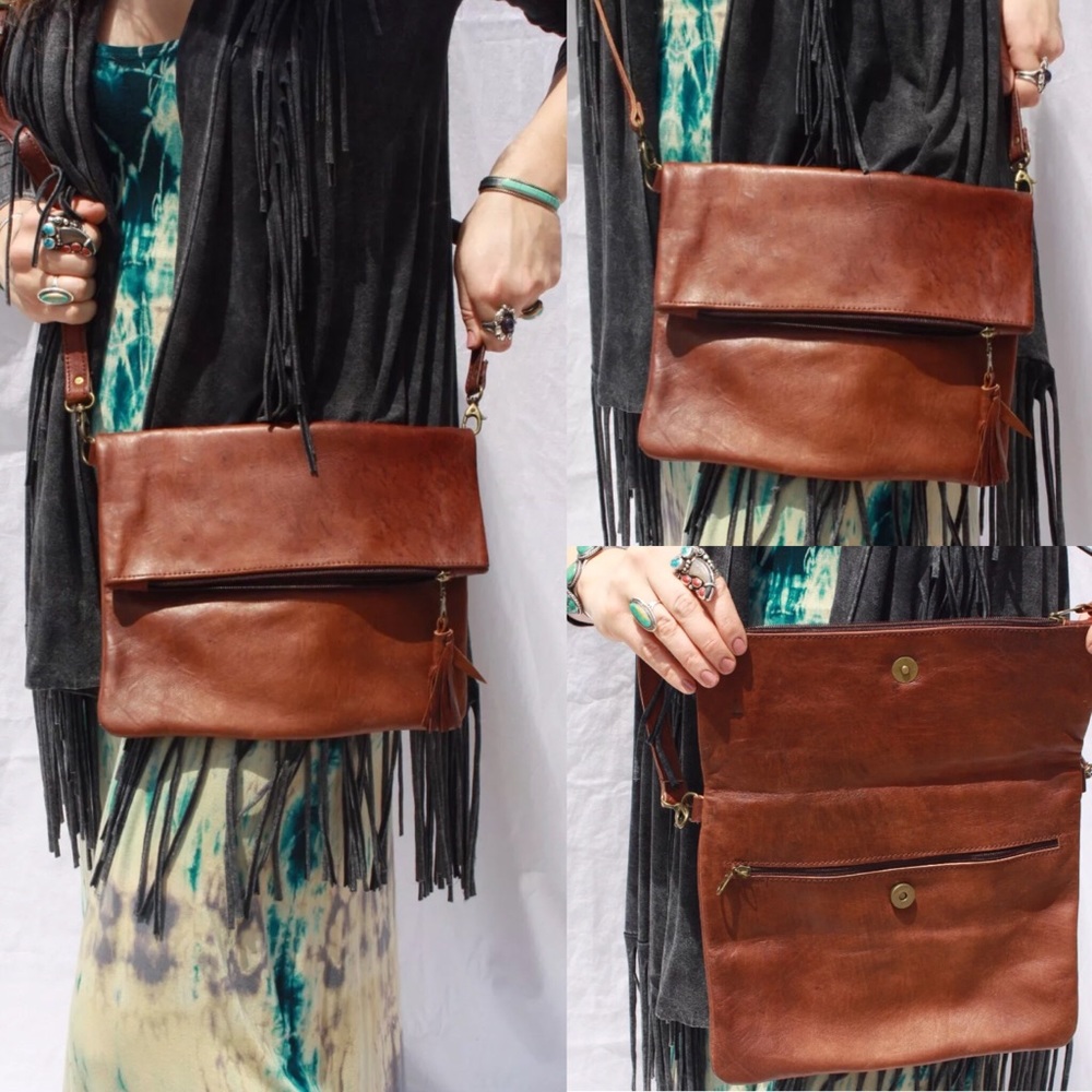 🫶🏽Handmade Moroccan Leather Clutch HM0016