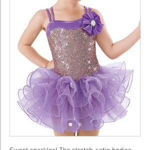 Purple tutu dance costume