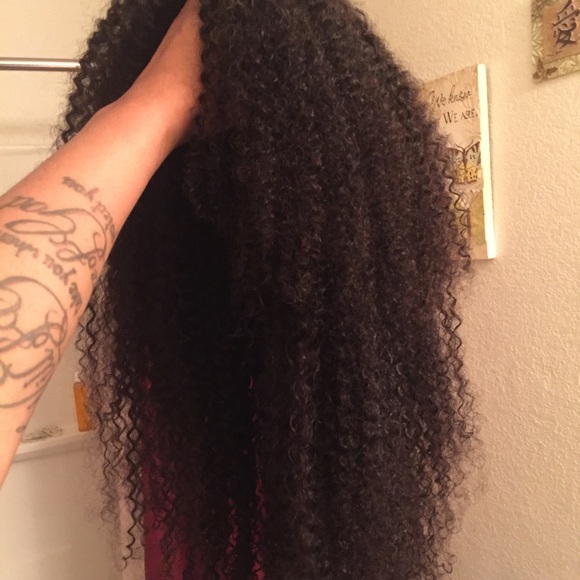 Deep curly virgin wig
