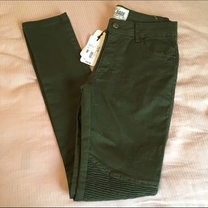 Olive biker pants