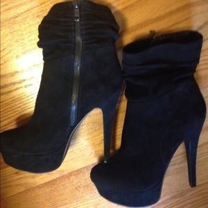 Aldo suede black booties