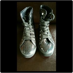 Sequin High Top Tennis
