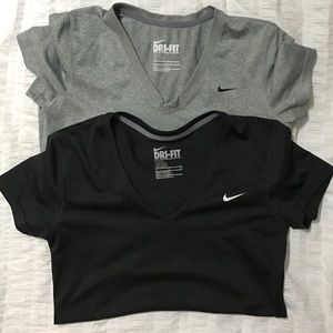 Black & Gray Nike dri-fit shirts
