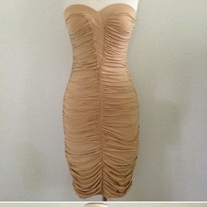 Marciano nude strapless cocktail dress size small