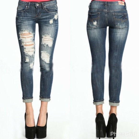 | SALE | Distressed Ankle SKINNY Denim ||SZ 26 - Picture 2 of 3
