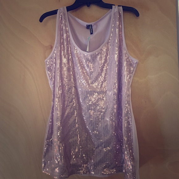 Light purple sequin tank