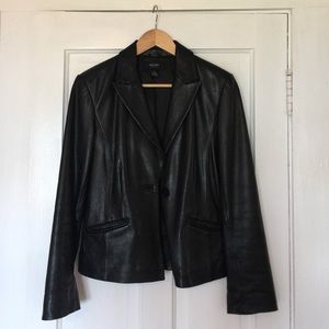 Black leather jacket