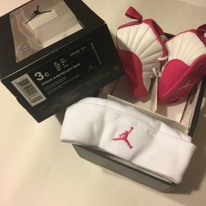 Infants Jordan Retro 12.....Pink and White